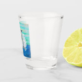 Dolphin Jumping Ocean Splashing Beach Lover Schnapsglas (Rechts)