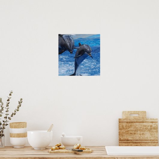 Dolphin Jumping Poster (Küche)