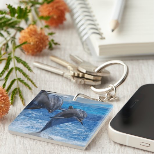 Dolphin Jumping Schlüsselanhänger (Vorderseite rechts)
