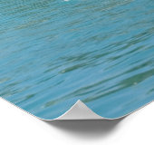 Dolphin Jumping Tropical Beach Poster (Ecke)