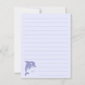 Dolphin-Kid's Niedliche flache Stationarkarten Dankeskarte (Rückseite)