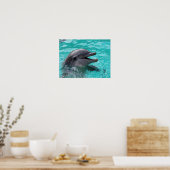 Dolphin Kopf in Wasser Poster (Küche)