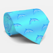 DOLPHIN KRAWATTE AQUA BLUE (Gerollt)