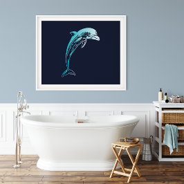 Dolphin-Kreatur-Print | Dolphin Wall Print Poster