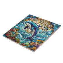 Dolphin-Kunst im Stile eines gefestigten Glases