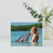 Dolphin-Kuss Postkarte (Stehend Vorderseite)