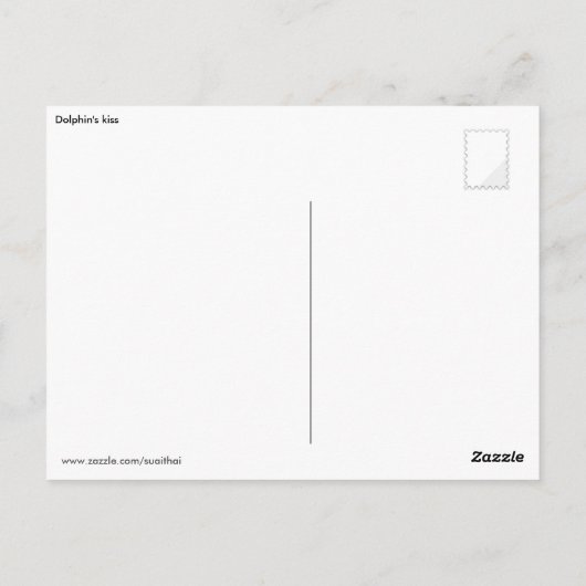 Dolphin-Kuss Postkarte (Rückseite)