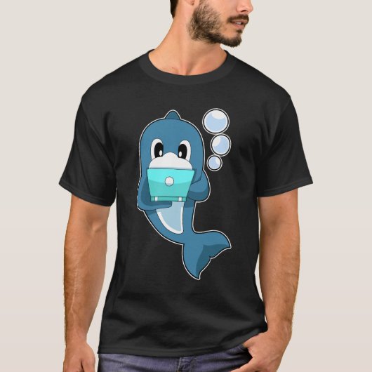 Dolphin Laptop T-Shirt (Vorderseite)