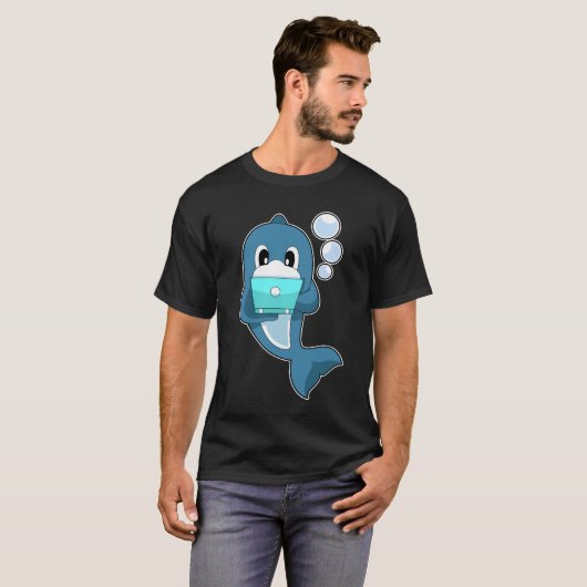 Dolphin Laptop T-Shirt (Vorne ganz)