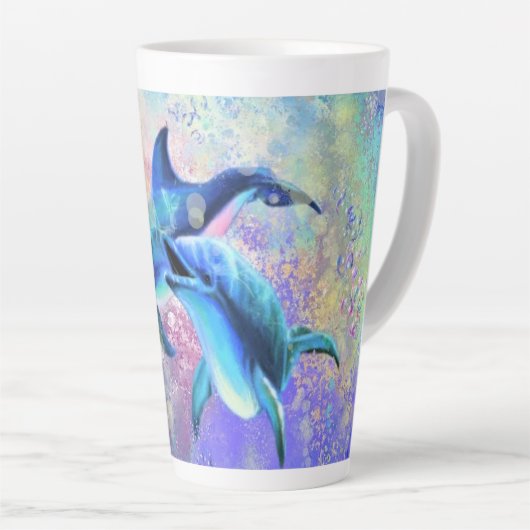 Dolphin Latte Tasse (Rechte Ecke)