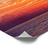 Dolphin Leaping bei Sonnenaufgang Poster (Ecke)