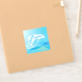 Dolphin Leaping im Ozean Personalisiert Aufkleber