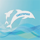 Dolphin Leaping im Ozean Personalisiert Aufkleber (Vorderseite)