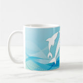 Dolphin Leaping im Ozean Personalisiert Kaffeetasse (Links)