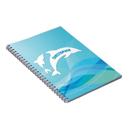 Dolphin Leaping im Ozean Personalisiert Notizblock (Rechte Seite)