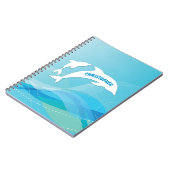 Dolphin Leaping im Ozean Personalisiert Notizblock (Linke Seite)