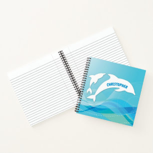 Dolphin Leaping im Ozean Personalisiert Notizblock