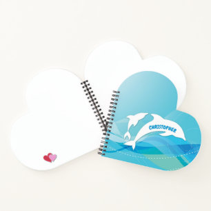 Dolphin Leaping im Ozean Personalisiert Notizblock