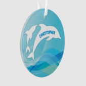 Dolphin Leaping im Ozean Personalisiert Ornament (Vorderseite)