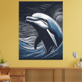 Dolphin Leinwanddruck (Insitu (Wohnzimmer))