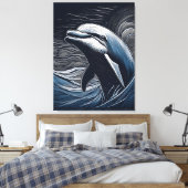 Dolphin Leinwanddruck (Insitu (Schlafzimmer))