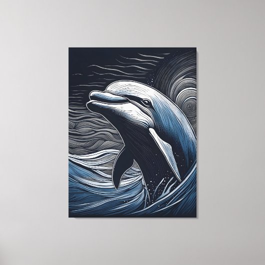 Dolphin Leinwanddruck (Vorderseite)