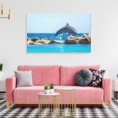 Dolphin Leinwanddruck (Insitu (Wohnzimmer))