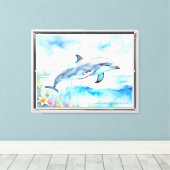 Dolphin Leinwanddruck (Insitu (Holzboden))