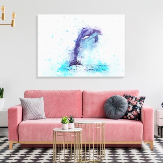 Dolphin Leinwanddruck (Insitu (Wohnzimmer))