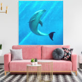 Dolphin Leinwanddruck (Insitu (Wohnzimmer))