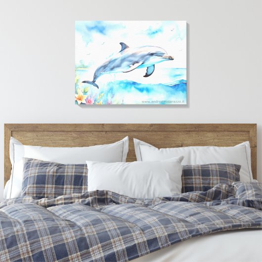 Dolphin Leinwanddruck (Insitu (Schlafzimmer))