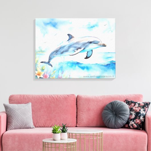 Dolphin Leinwanddruck (Insitu (Wohnzimmer))
