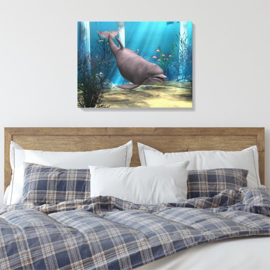 Dolphin Leinwanddruck (Insitu (Schlafzimmer))