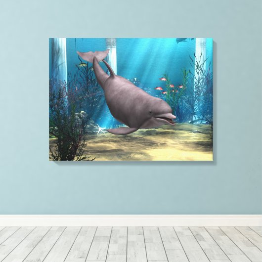 Dolphin Leinwanddruck (Insitu (Holzboden))