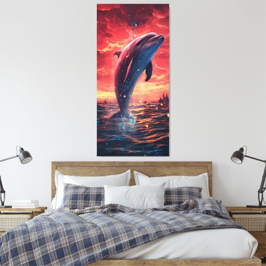 Dolphin Leinwanddruck (Insitu (Schlafzimmer))