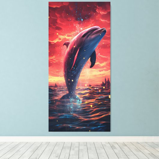 Dolphin Leinwanddruck (Insitu (Holzboden))