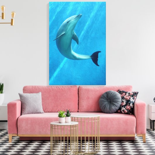 Dolphin Leinwanddruck (Insitu (Wohnzimmer))