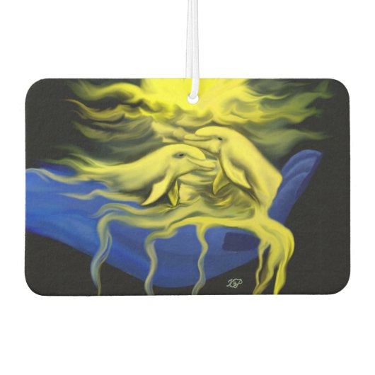 Dolphin-Liebe Autolufterfrischer (Vorderseite)