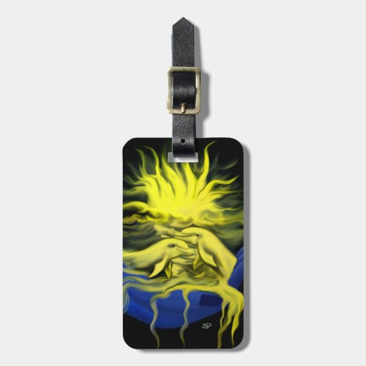 Dolphin-Liebe Gepäckanhänger (Vorderseite vertikal)