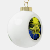 Dolphin-Liebe Keramik Kugel-Ornament (Links)