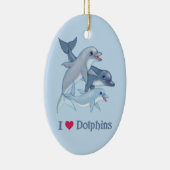 Dolphin-Liebe Keramik Ornament (Rechts)