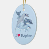 Dolphin-Liebe Keramik Ornament (Links)