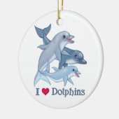 Dolphin-Liebe Keramikornament (Links)
