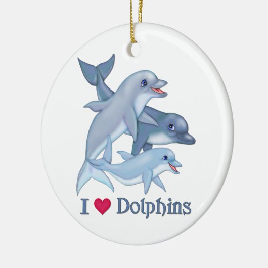 Dolphin-Liebe Keramikornament (Links)