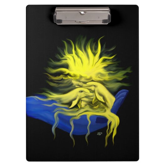 Dolphin-Liebe Klemmbrett (Vorderseite)