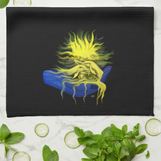 Dolphin-Liebe Küchentuch (Gefaltet)