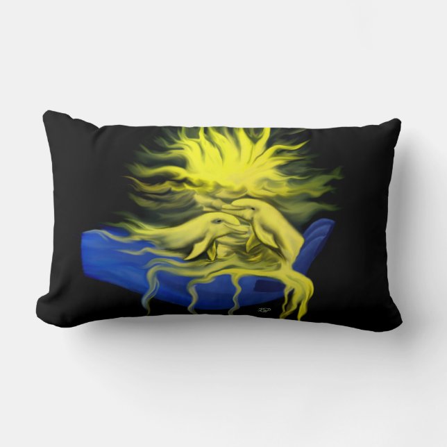 Dolphin-Liebe Lendenkissen (Vorderseite)