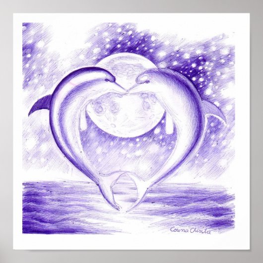 Dolphin-Liebe Poster (Vorne)