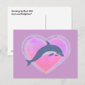 Dolphin-Liebe-Postkarte Postkarte (Vorne/Hinten)