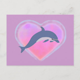 Dolphin-Liebe-Postkarte Postkarte